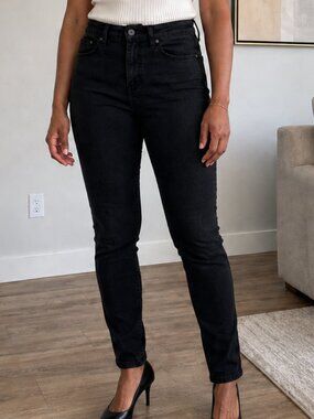Rag & Bone High Rise Black Skinny Jeans Size 30